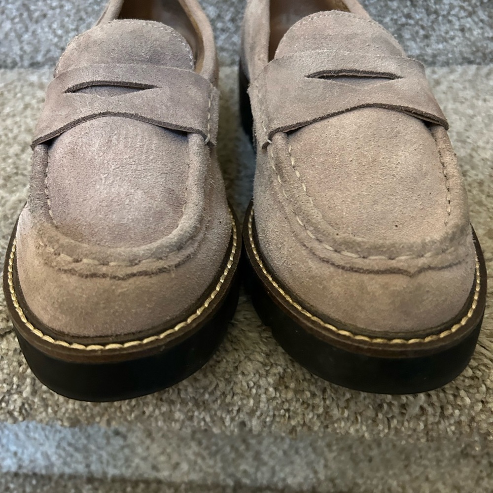 House of Harlow 1960 Gunner Suede Taupe Lug Sole Loafers. 7.5. Preppy. Academia - Picture 3 of 10